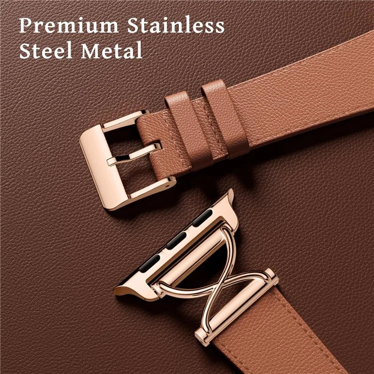 For Apple Watch Series 9 8 7 41mm / 6 5 4 SE (2023) SE (2022) SE 40mm / 3 2 1 38mm Electroplated Buckle Watch Strap