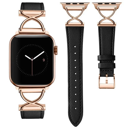 For Apple Watch Ultra 2 Ultra 49mm / 9 8 7 45mm / 6 5 4 SE (2023) SE (2022) SE 44mm / 3 2 1 42mm Replacement Strap (Electroplated Buckle)