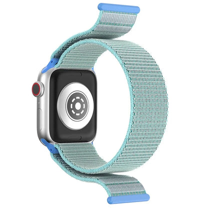 For Apple Watch Series 9 8 7 41mm / 6 5 4 SE (2023) SE (2022) SE 40mm / 3 2 1 38mm Nylon Watch Band Adjustable Magic Tape Strap