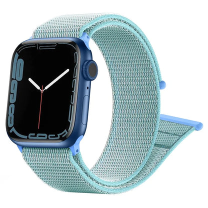 For Apple Watch Series 9 8 7 41mm / 6 5 4 SE (2023) SE (2022) SE 40mm / 3 2 1 38mm Nylon Watch Band Adjustable Magic Tape Strap