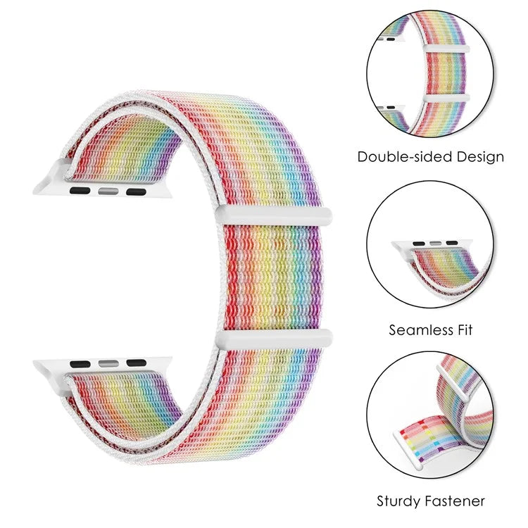 For Apple Watch Ultra 2 Ultra 49mm / Series 9 8 7 45mm / 6 5 4 SE (2022) SE (2023) SE 44mm / 3 2 1 42mm Nylon Watch Band