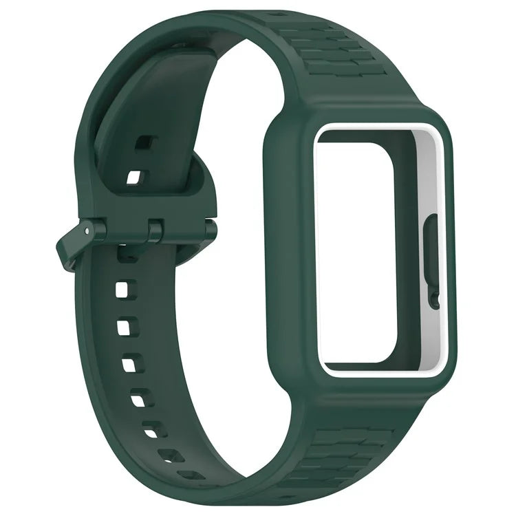 For Samsung Galaxy Fit3 SM-R390 Soft Silicone Wristband Replacement Strap with Case