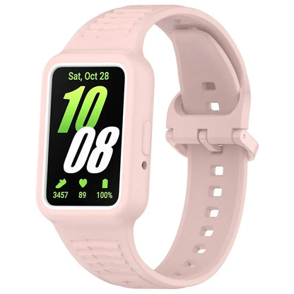 For Samsung Galaxy Fit3 SM-R390 Soft Silicone Wristband Replacement Strap with Case