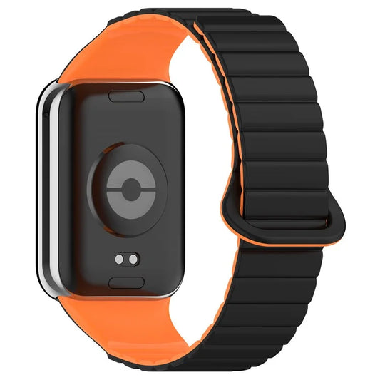 For Xiaomi Redmi Watch 4 / Smart Band 8 Pro Dual Color Watch Strap Magnetic Silicone Wrist Band