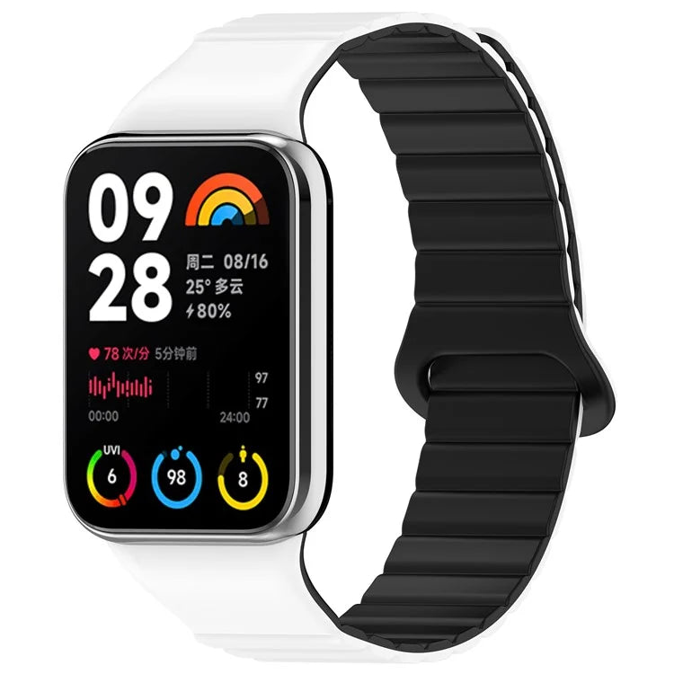 For Xiaomi Redmi Watch 4 / Smart Band 8 Pro Dual Color Watch Strap Magnetic Silicone Wrist Band