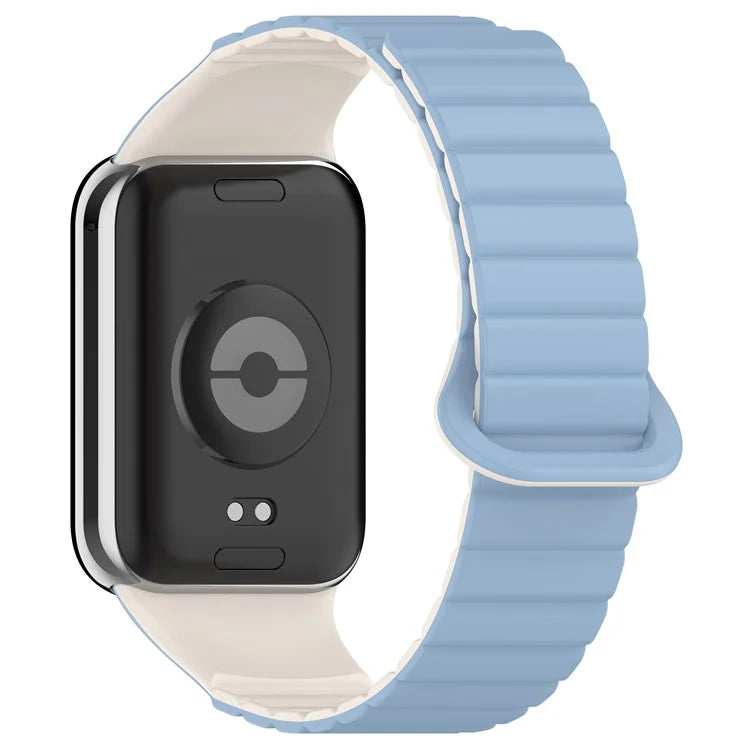 For Xiaomi Redmi Watch 4 / Smart Band 8 Pro Dual Color Watch Strap Magnetic Silicone Wrist Band