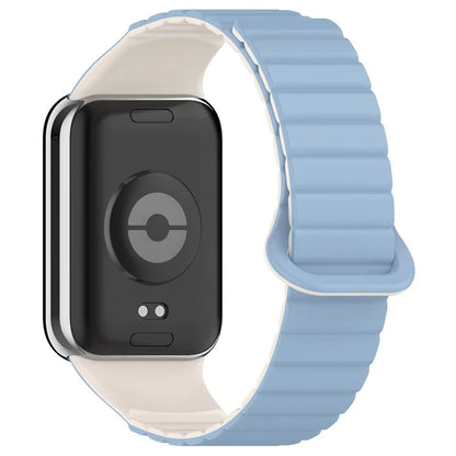 For Xiaomi Redmi Watch 4 / Smart Band 8 Pro Dual Color Watch Strap Magnetic Silicone Wrist Band