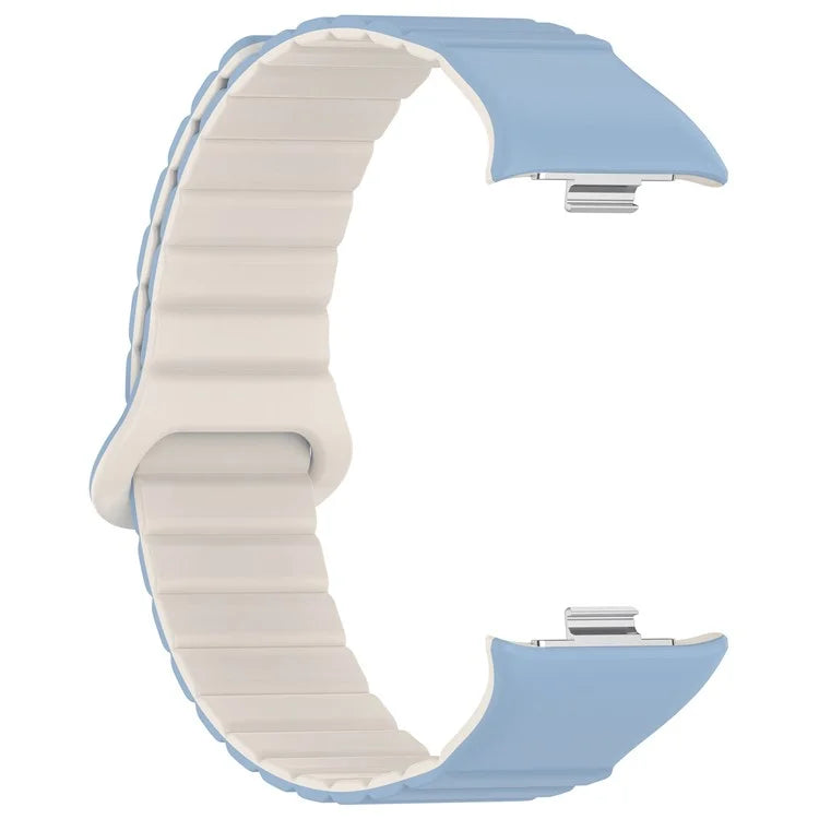 For Xiaomi Redmi Watch 4 / Smart Band 8 Pro Dual Color Watch Strap Magnetic Silicone Wrist Band