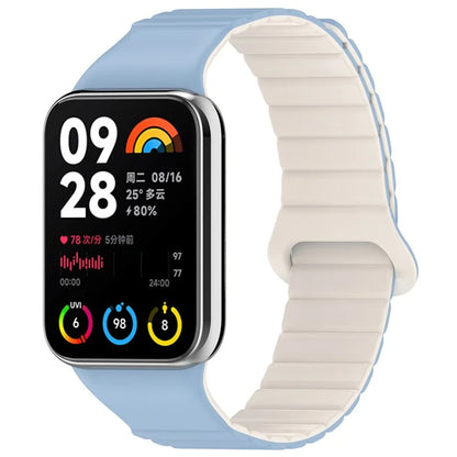 For Xiaomi Redmi Watch 4 / Smart Band 8 Pro Dual Color Watch Strap Magnetic Silicone Wrist Band