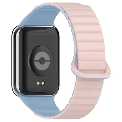 For Xiaomi Redmi Watch 4 / Smart Band 8 Pro Dual Color Watch Strap Magnetic Silicone Wrist Band