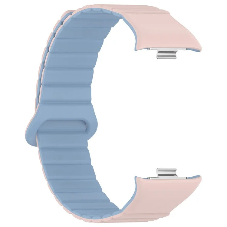 For Xiaomi Redmi Watch 4 / Smart Band 8 Pro Dual Color Watch Strap Magnetic Silicone Wrist Band