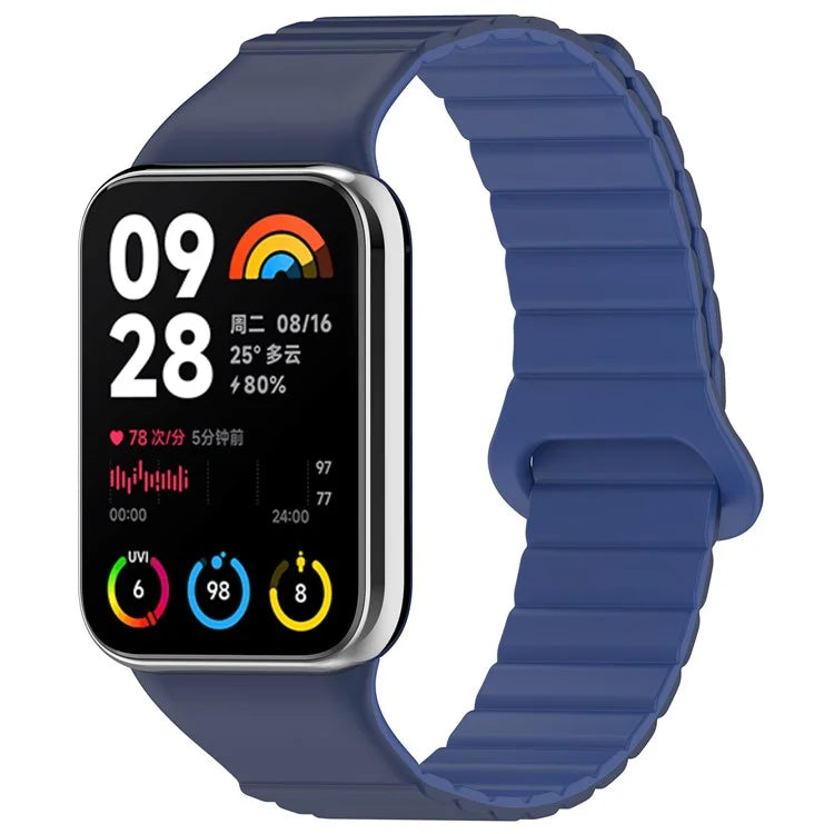 For Xiaomi Redmi Watch 4 / Smart Band 8 Pro Dual Color Watch Strap Magnetic Silicone Wrist Band