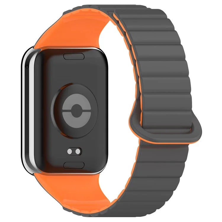 For Xiaomi Redmi Watch 4 / Smart Band 8 Pro Dual Color Watch Strap Magnetic Silicone Wrist Band