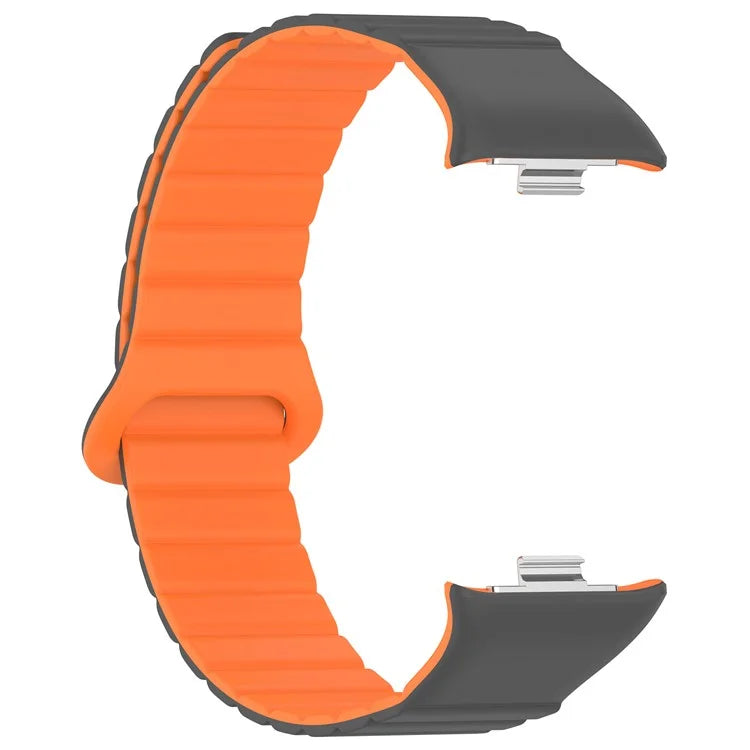 For Xiaomi Redmi Watch 4 / Smart Band 8 Pro Dual Color Watch Strap Magnetic Silicone Wrist Band