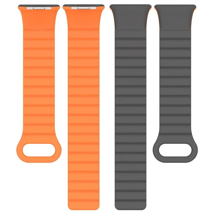 For Xiaomi Redmi Watch 4 / Smart Band 8 Pro Dual Color Watch Strap Magnetic Silicone Wrist Band
