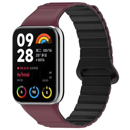 For Xiaomi Redmi Watch 4 / Smart Band 8 Pro Dual Color Watch Strap Magnetic Silicone Wrist Band