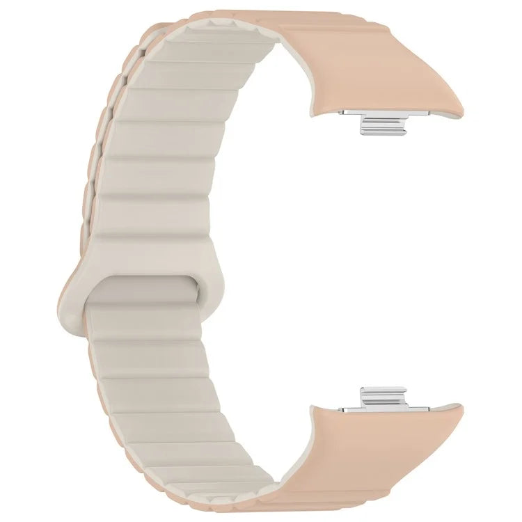 For Xiaomi Redmi Watch 4 / Smart Band 8 Pro Dual Color Watch Strap Magnetic Silicone Wrist Band