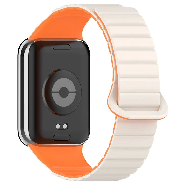 For Xiaomi Redmi Watch 4 / Smart Band 8 Pro Dual Color Watch Strap Magnetic Silicone Wrist Band