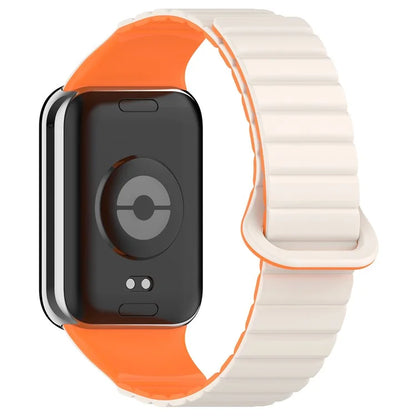 For Xiaomi Redmi Watch 4 / Smart Band 8 Pro Dual Color Watch Strap Magnetic Silicone Wrist Band