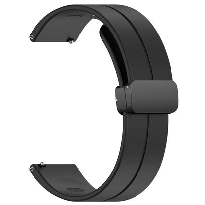 For Huawei / Samsung Universal 22mm Smartwatch Strap Magnetic Folding Buckle Silicone Band