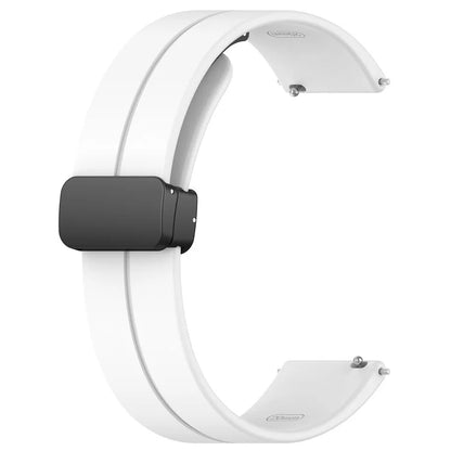 For Huawei / Samsung Universal 22mm Smartwatch Strap Magnetic Folding Buckle Silicone Band