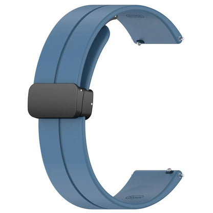 For Huawei / Samsung Universal 22mm Smartwatch Strap Magnetic Folding Buckle Silicone Band