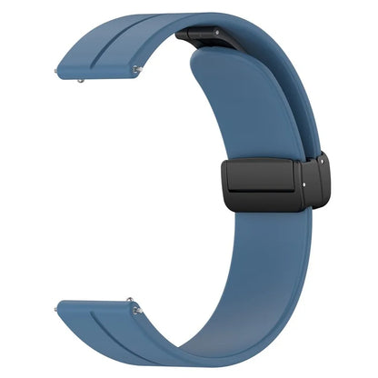 For Huawei / Samsung Universal 22mm Smartwatch Strap Magnetic Folding Buckle Silicone Band