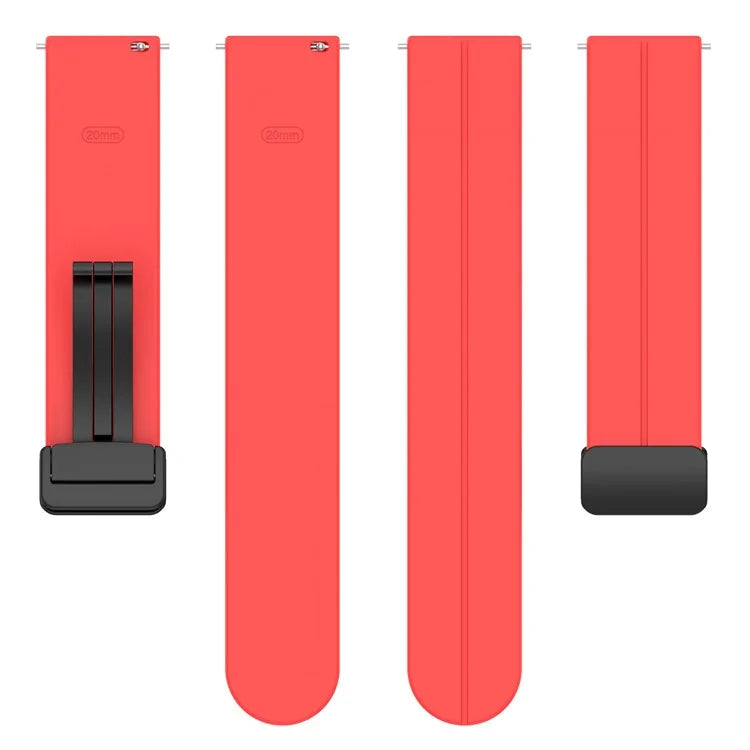 For Huawei / Samsung Universal 22mm Smartwatch Strap Magnetic Folding Buckle Silicone Band