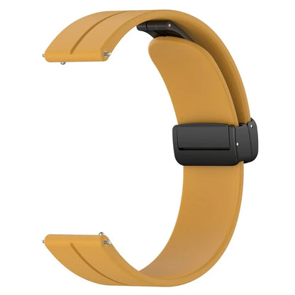 For Huawei / Samsung Universal 22mm Smartwatch Strap Magnetic Folding Buckle Silicone Band