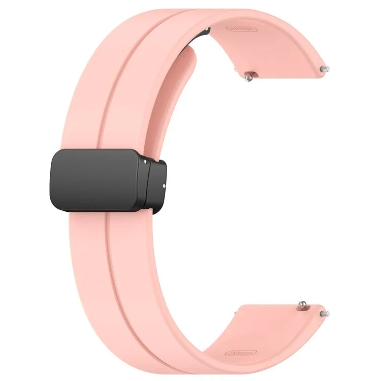 For Huawei / Samsung Universal 22mm Smartwatch Strap Magnetic Folding Buckle Silicone Band