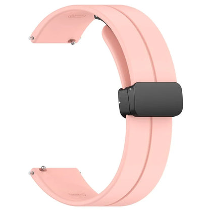 For Huawei / Samsung Universal 22mm Smartwatch Strap Magnetic Folding Buckle Silicone Band