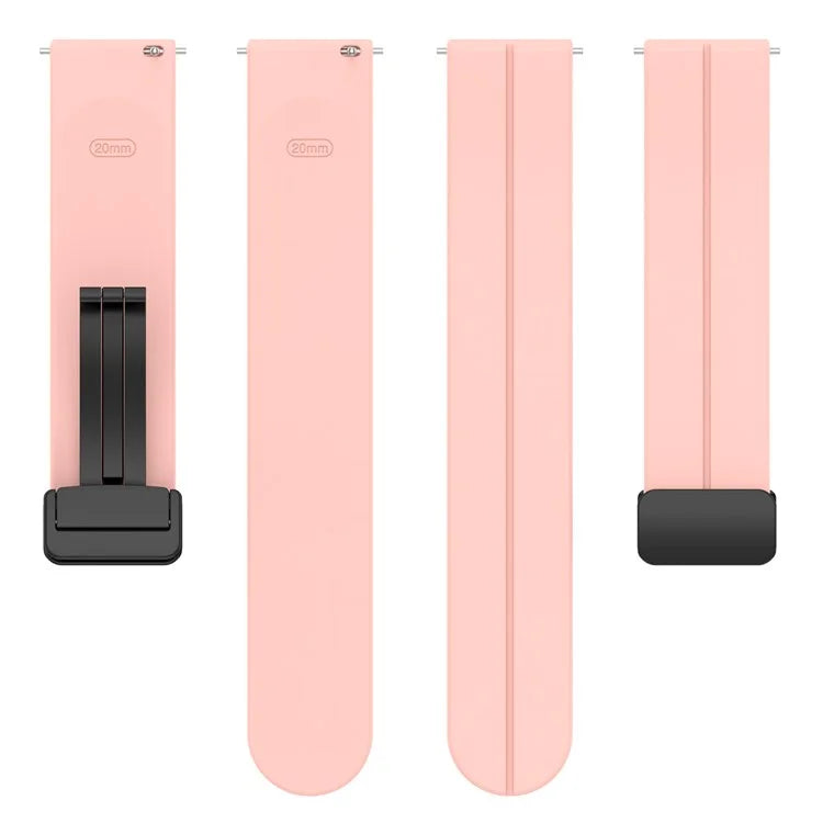 For Huawei / Samsung Universal 22mm Smartwatch Strap Magnetic Folding Buckle Silicone Band