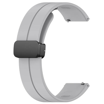 For Huawei / Samsung Universal 22mm Smartwatch Strap Magnetic Folding Buckle Silicone Band