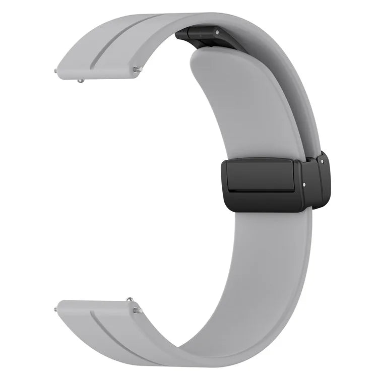 For Huawei / Samsung Universal 22mm Smartwatch Strap Magnetic Folding Buckle Silicone Band