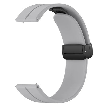 For Huawei / Samsung Universal 22mm Smartwatch Strap Magnetic Folding Buckle Silicone Band