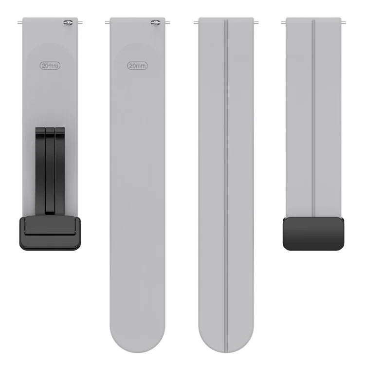 For Huawei / Samsung Universal 22mm Smartwatch Strap Magnetic Folding Buckle Silicone Band