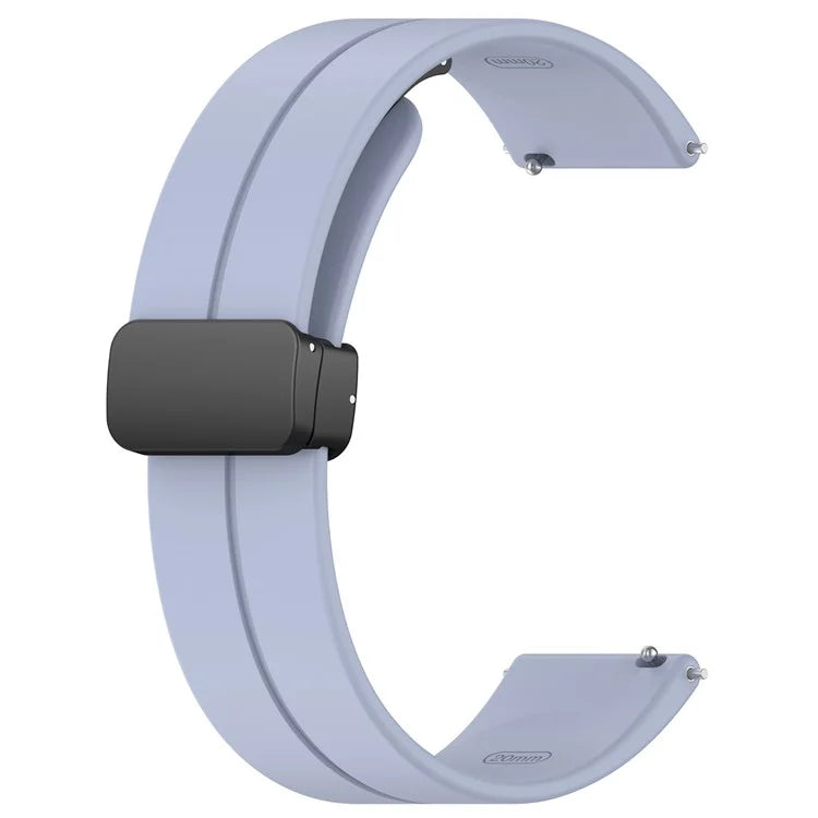 For Huawei / Samsung Universal 22mm Smartwatch Strap Magnetic Folding Buckle Silicone Band