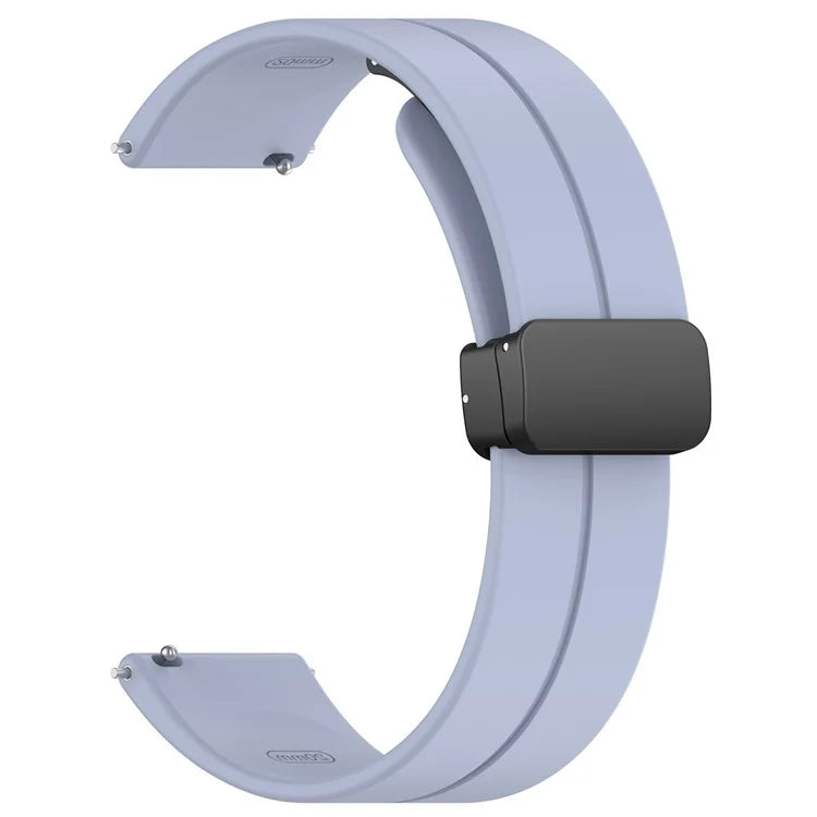 For Huawei / Samsung Universal 22mm Smartwatch Strap Magnetic Folding Buckle Silicone Band