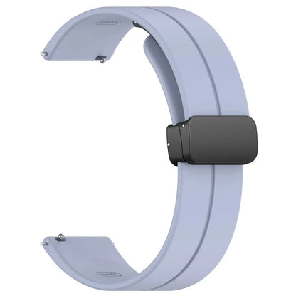 For Huawei / Samsung Universal 22mm Smartwatch Strap Magnetic Folding Buckle Silicone Band