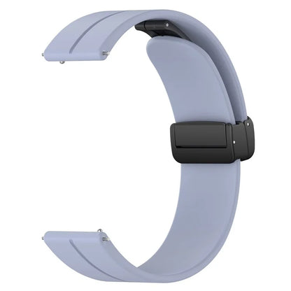 For Huawei / Samsung Universal 22mm Smartwatch Strap Magnetic Folding Buckle Silicone Band