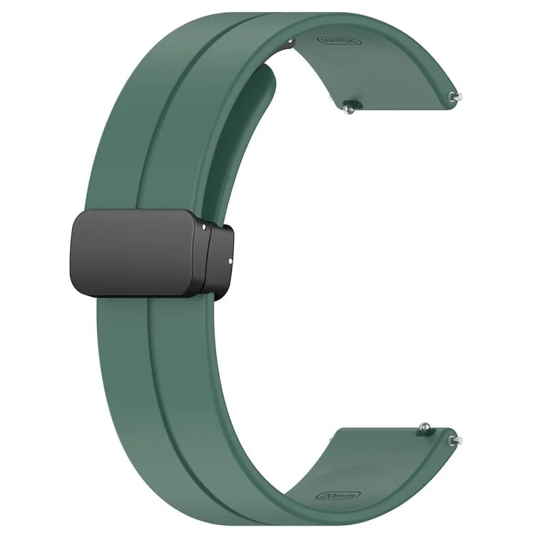For Huawei / Samsung Universal 22mm Smartwatch Strap Magnetic Folding Buckle Silicone Band