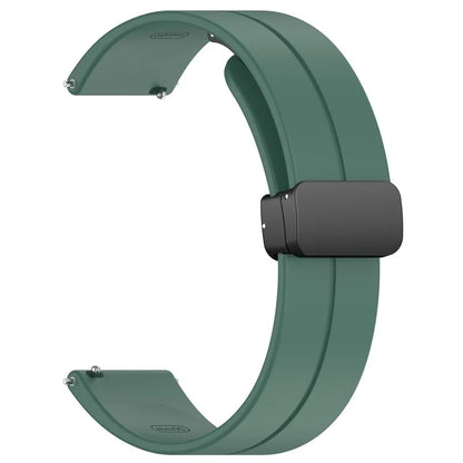 For Huawei / Samsung Universal 22mm Smartwatch Strap Magnetic Folding Buckle Silicone Band
