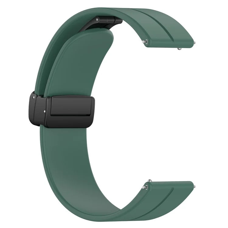 For Huawei / Samsung Universal 22mm Smartwatch Strap Magnetic Folding Buckle Silicone Band