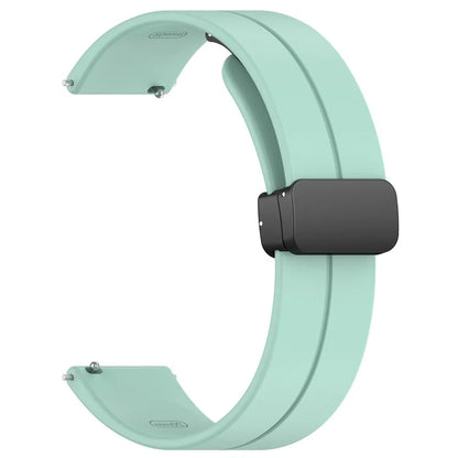For Huawei / Samsung Universal 22mm Smartwatch Strap Magnetic Folding Buckle Silicone Band