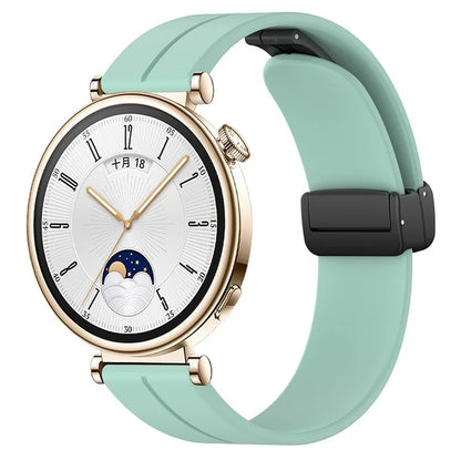 For Huawei / Samsung Universal 22mm Smartwatch Strap Magnetic Folding Buckle Silicone Band