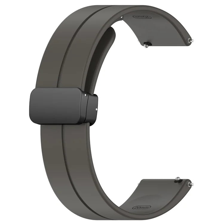For Huawei / Samsung Universal 22mm Smartwatch Strap Magnetic Folding Buckle Silicone Band