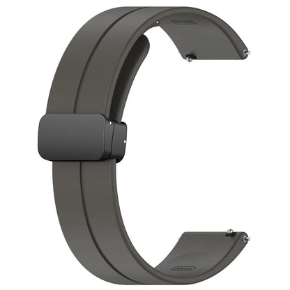 For Huawei / Samsung Universal 22mm Smartwatch Strap Magnetic Folding Buckle Silicone Band