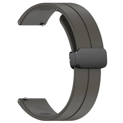 For Huawei / Samsung Universal 22mm Smartwatch Strap Magnetic Folding Buckle Silicone Band
