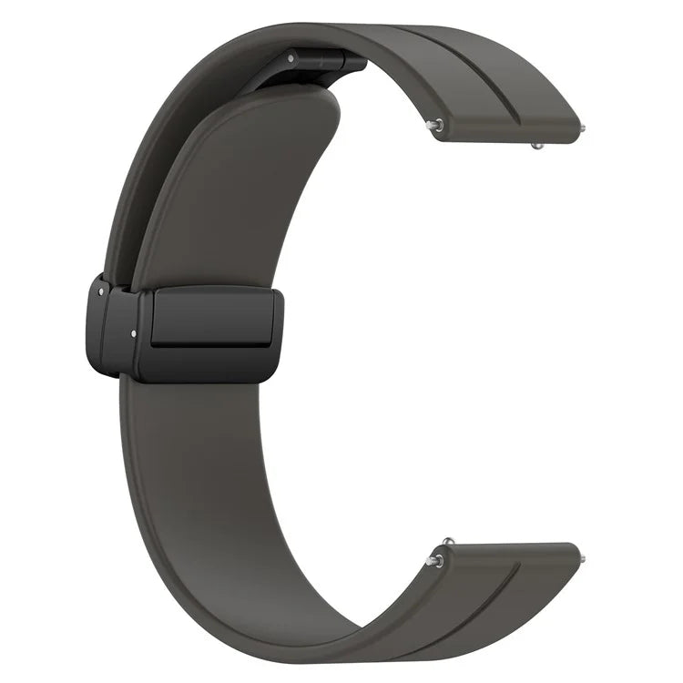 For Huawei / Samsung Universal 22mm Smartwatch Strap Magnetic Folding Buckle Silicone Band