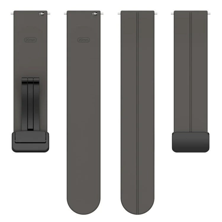 For Huawei / Samsung Universal 22mm Smartwatch Strap Magnetic Folding Buckle Silicone Band